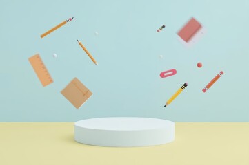 Colorful Podium for School Promotion