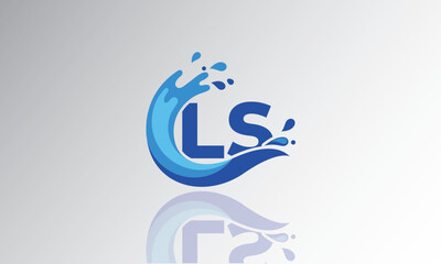 LS Wave Monogram Logo – Creative Splash Letter mark with Water Flow & Motion Effect for Fresh, Dynamic Branding & Aqua-Themed Identity Design
