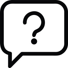 Frequently Asked Questions Graphic Question Mark in Speech Bubble