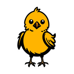 cartoon doodle happy bird