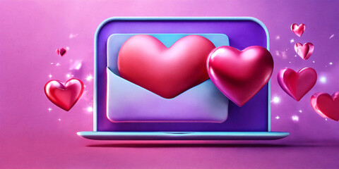 pink heart on a black background