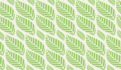 Hand-drawn floral leaf seamless pattern