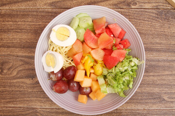 salad with vegetables