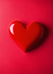 red heart on a red background