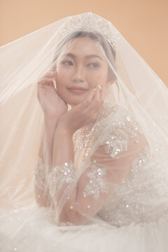 bride in white dress