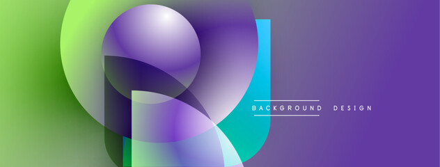 Abstract gradients blend, forming dynamic shapes. Vivid purple, green hues dominate composition. Modern design element for backgrounds.