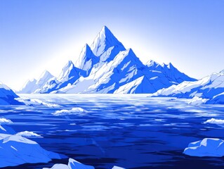 Frozen Mountain Landscape
