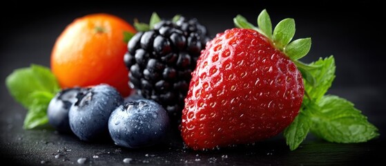 Close-up of assorted fresh fruits