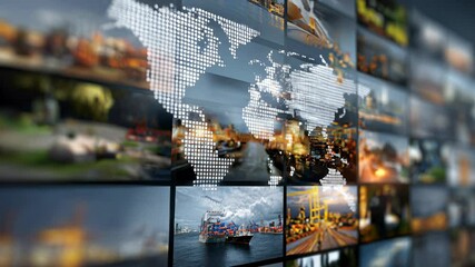 World transportation supply chain and business connections. Concept of international cargo ship trade and international shipping companies - Powered by Adobe