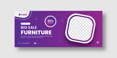 Modern Editable Furniture sale web banner. Furniture sale social media poster. Furniture sale advertising poster. elegant promotional banner. 