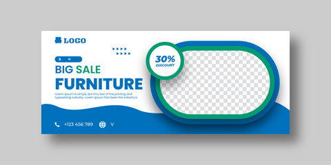 Modern Editable Furniture sale web banner. Furniture sale social media poster. Furniture sale advertising poster. elegant promotional banner. 