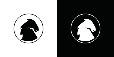 simple horse animal logo vector
