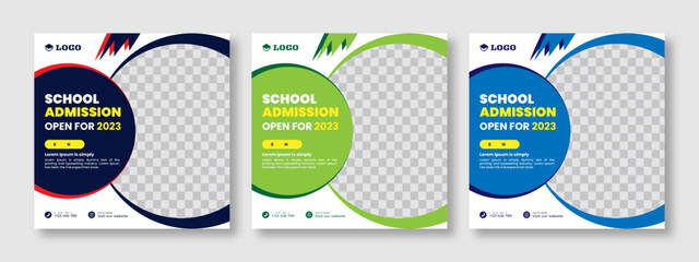 Back to School Modern Editable social media poster. New Admission advertising post minimalistic design. minimalistic advertising poster. elegant promotional banner. 