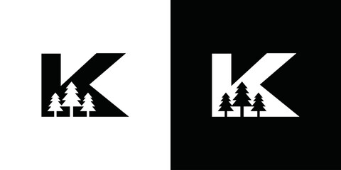 simple pine tree logo vector