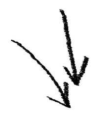 Doodle arrow vector icon set. Design arrow grunge  emphasis line, curve wave.