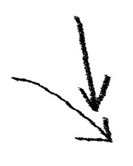 Doodle arrow vector icon set. Design arrow grunge  emphasis line, curve wave.