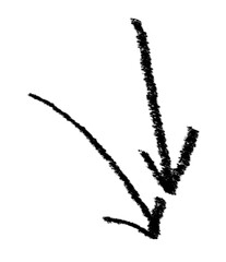 Doodle arrow vector icon set. Design arrow grunge  emphasis line, curve wave.