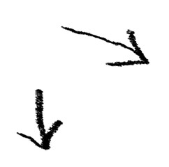 Doodle arrow vector icon set. Design arrow grunge  emphasis line, curve wave.