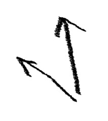 Doodle arrow vector icon set. Design arrow grunge  emphasis line, curve wave.