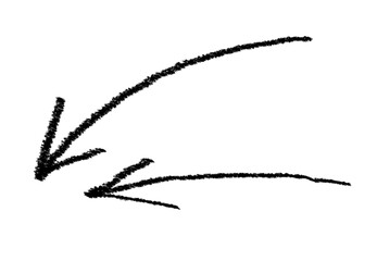 Doodle emphasis arrow vector icon. Design arrow grunge twist line, curve wave.