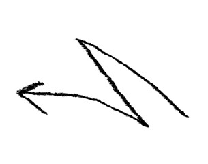 Doodle emphasis arrow vector icon. Design arrow grunge twist line, curve wave.