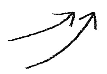 Doodle emphasis arrow vector icon. Design arrow grunge twist line, curve wave.