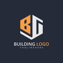 Modern Building Letter Logo Design – Real Estate Monogram Branding
