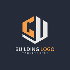 Modern Building Letter Logo Design – Real Estate Monogram Branding
