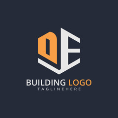 Modern Building Letter Logo Design – Real Estate Monogram Branding
