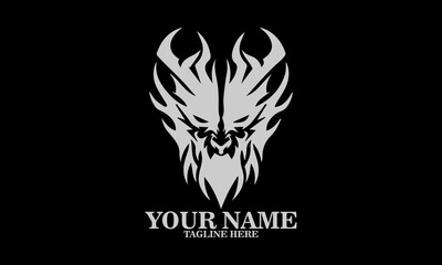 Illustration pandemonium devil vector design, pandemonium day icon and pandemonium day logo vector design. Devil black icon and devil vector illustration with black background