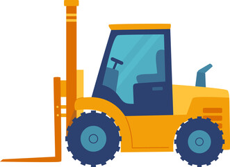 Forklift on Construction Site

