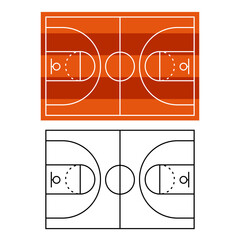 Basketball court stadium