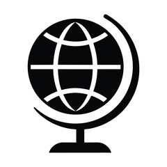 globe icon on a white background