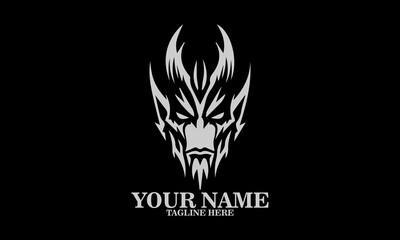 Illustration pandemonium devil vector design, pandemonium day icon and pandemonium day logo vector design. Devil black icon and devil vector illustration with black background