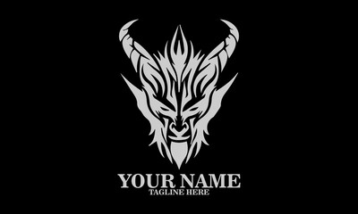 Illustration pandemonium devil vector design, pandemonium day icon and pandemonium day logo vector design. Devil black icon and devil vector illustration with black background