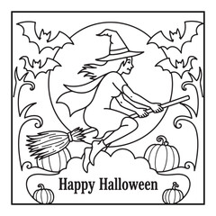 Fototapeta premium My First Halloween Coloring Book For Kids 