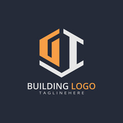 Modern Building Letter Logo Design – Real Estate Monogram Branding

