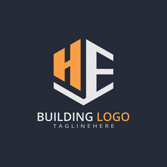 Modern Building Letter Logo Design – Real Estate Monogram Branding
