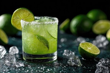 Refreshing lime cocktail