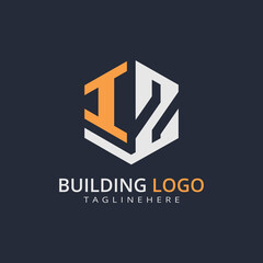Modern Building Letter Logo Design – Real Estate Monogram Branding
