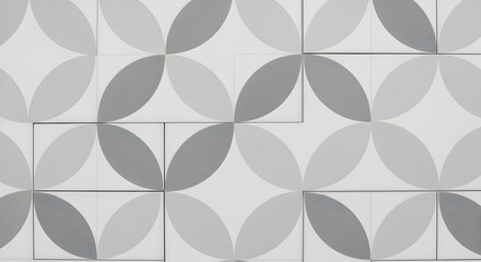 Fototapeta premium Contemporary Geometric Tile Pattern in Gray for Modern Interior and Wall Decor