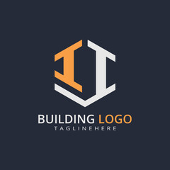 Modern Building Letter Logo Design – Real Estate Monogram Branding
