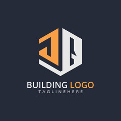 Modern Building Letter Logo Design – Real Estate Monogram Branding
