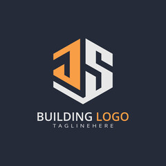 Modern Building Letter Logo Design – Real Estate Monogram Branding
