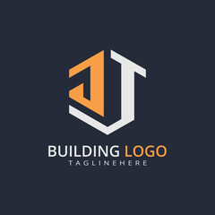 Modern Building Letter Logo Design – Real Estate Monogram Branding
