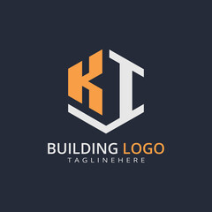 Modern Building Letter Logo Design – Real Estate Monogram Branding
