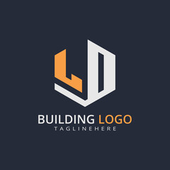 Modern Building Letter Logo Design – Real Estate Monogram Branding
