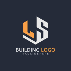 Modern Building Letter Logo Design – Real Estate Monogram Branding
