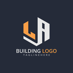 Modern Building Letter Logo Design – Real Estate Monogram Branding
