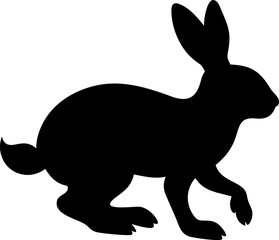 vector silhouette of of rabbit (1).eps